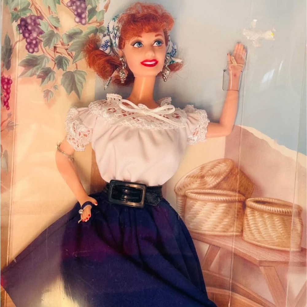 Barbie Outfit in Navy Blue Skirt & White Top - Picture 2 of 4
